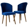 NicBex Mid Century Upholstered  Dining Chairs Set of 2 with Scallop Shaped Back,Stylish Accent Chairs for Dining Room,Living Room - 4 of 4