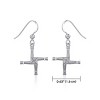 Slickblue Women's Sterling Silver St Brigid's Cross Dangle Earrings, Lightweight Drop Style, 0.63 Inch - 2 of 3