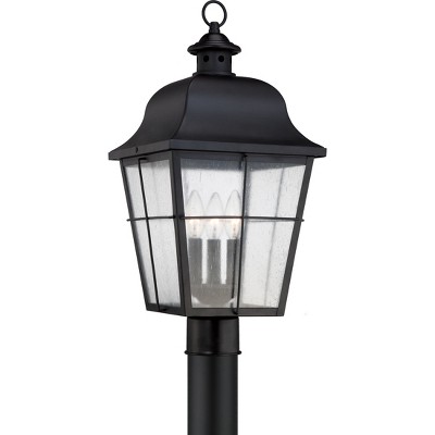 Millhouse 3-Light Mystic Black Outdoor Post Lantern