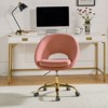 Hector Modern Velvet  Ergonomic Swivel Office Desk Chair with Adjustable Height | Karat Home - 3 of 4