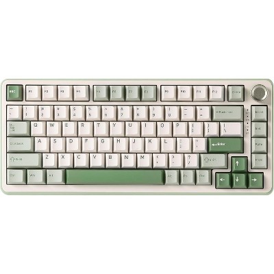 Wireless Mechanical Keyboard, 75% Layout with Knob, Hot Swap Gasket Custom Structure, Creamy Pre-lubed Switches, RGB Backlit, Bluetooth/Type-C/2.4G