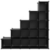 vidaXL Storage Cube Organizer with 15 Cubes Black PP - 3 of 4