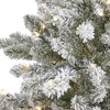 Nearly Natural 5-ft Flocked West Virginia Spruce Artificial Christmas Tree with 200 Clear Lights and 604 Bendable Branches - 3 of 4