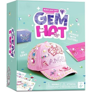 SYNCFUN Baseball Cap DIY Kit, Decorate Your Own Baseball Cap with 7 Sheets Gems Stickers, Art & Crafts Kit, Valentine’s Day Gifts Toys for Kids Age 6+ - 1 of 4