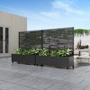 PexFix 49 in. H x 47 in. W Black Metal Rectangle Wall Planter Box with Trellis for Climbing Plants - 2 of 4