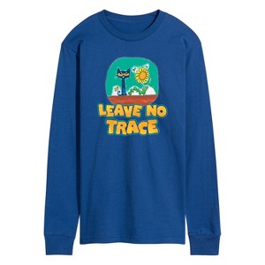 Men's - Pete the Cat - Leave No Trace Camping Long Sleeve Graphic T-Shirt - 1 of 4