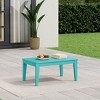 WestinTrends Malibu Low Outdoor HDPE Patio Rectangle Coffee Table - 2 of 4