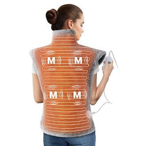 24"x35" Massaging Heating Pad for Neck/Shoulder/Back Pain Relief - 1 of 4