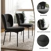 UNISOAR Dining Chairs Set of 2, 18.5 inch Chairs with Linen Cushion, Metal Legs for Living Room, Kitchen & Dining Room,Blue/Deep Gray/Light Gray - 4 of 4