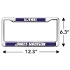 James Madison University Alumni Logo Full Size Standard License Plate Metal Frame - 4 of 4
