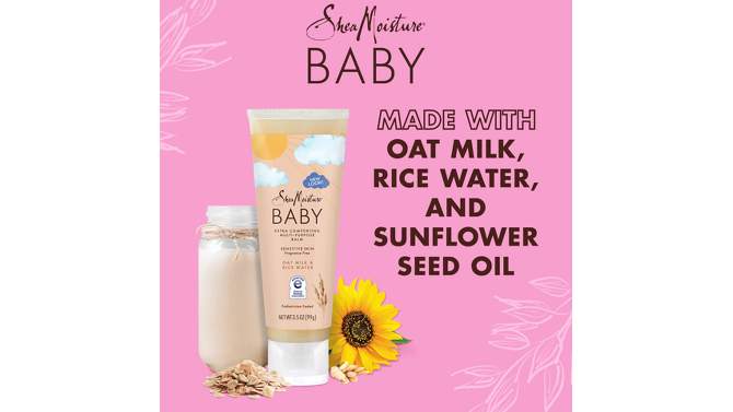 SheaMoisture Baby Multi-Purpose Balm Oat Milk &#38; Rice Water Extra Comforting Fragrance Free for Sensitive Skin - 3.5oz, 2 of 6, play video