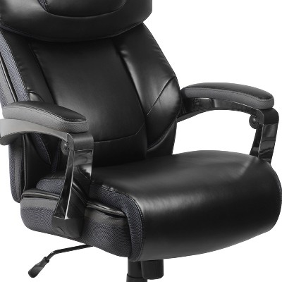 Black Leather High Back Executive Swivel Office Chair