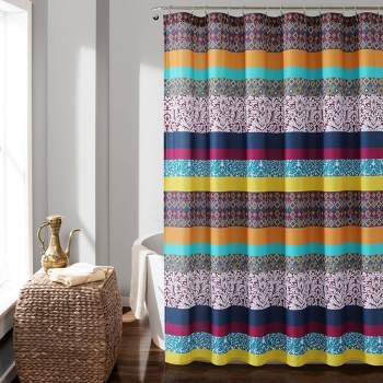 72x72 Riley Shower Curtain Lilac - Lush Décor : Target
