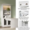 Tall Hutch Desk with Bookshelf and LED Lighting Solid Wood Frame for Home Office 83in -3irtyhousy - 3 of 4