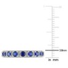 EVERLY JEWELRY |Sterling Silver 2.4 CT TGW Blue Cubic Zirconia Eternity Ring - 4 of 4
