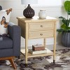 Ahab 2 Drawer 1 Shelf Accent Table - Safavieh - 2 of 4