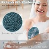 2 pack Silicone Body Scrubbers Shower Brush Handheld Cleansing Skin Brush, Gentle Exfoliating and Lather Well - 2 of 4