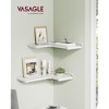 Set of 2 Corner Wall Shelves, Floating Corner Shelf Set with Raised Edges & Cable Slots, for Living Room Bedroom Kitchen - 2 of 4