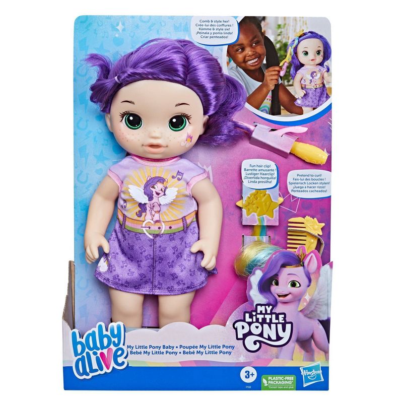 Baby Alive My Little Pony Baby Doll - Princess Pipp Petals, 3 of 13