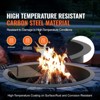 VEVOR Fire Pit Ring, Fire Pit Insert with Barbecue Fire Ring, 40-In Outer/36-In Inner Diameter, 8.5in Height, for Outdoor Camping, Bonfires, Black - 3 of 4