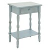 Wood Traditional Accent Table Gray/Blue - Olivia & May - 2 of 4