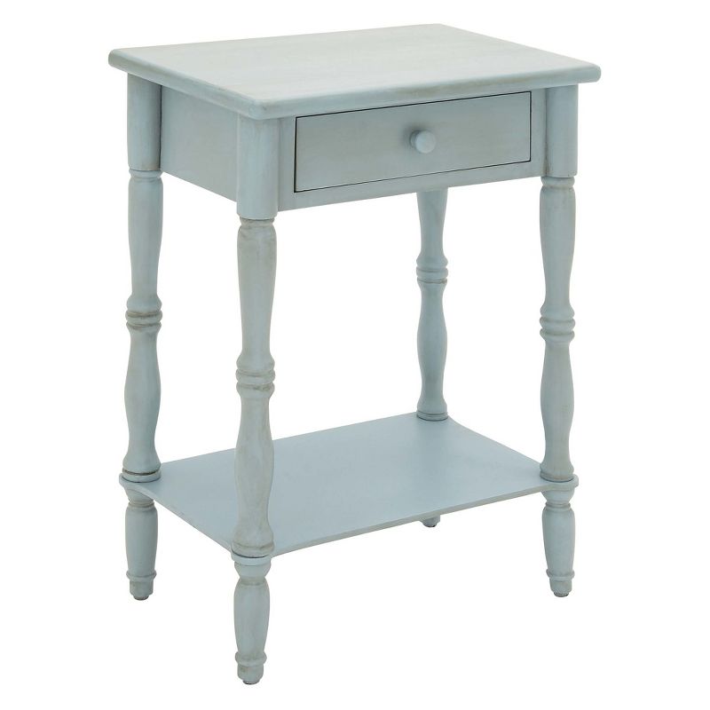 Wood Traditional Accent Table Gray/Blue - Olivia & May, 3 of 6