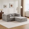 Whisen Modern Compression Loveseat, Convertible Floor Sofa Bed,DIY Boneless Modular Sectional Couch, No Assembly Required - 2 of 4