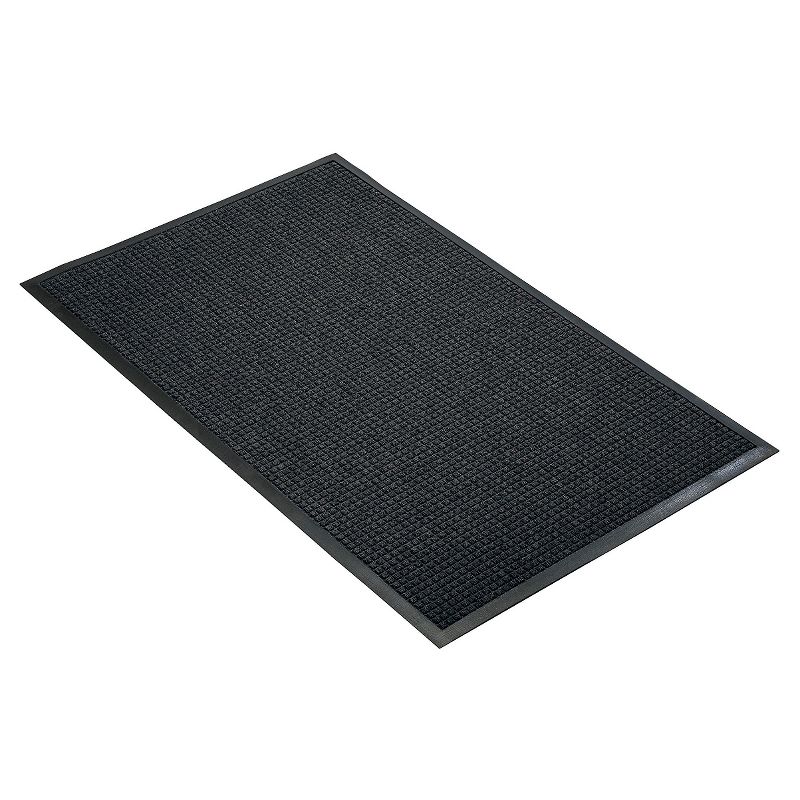 3&#39;x4&#39; Solid Dotted Doormat Charcoal - HomeTrax, 1 of 5