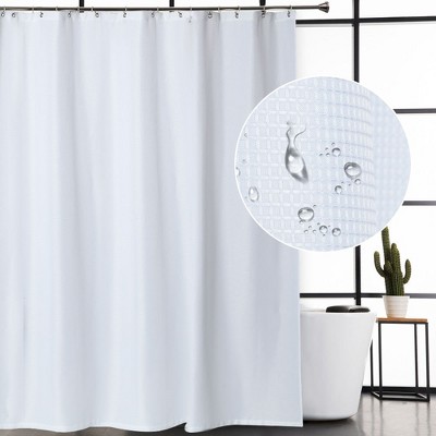 Waffle Fabric Shower Curtain for Bathroom