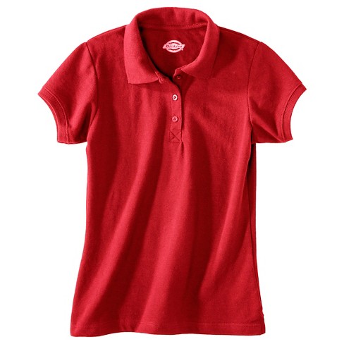 Girls red polo clearance shirts