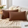 REGALWOVEN Corduroy Fade-Resistant Polyester Modern Square Throw Pillow Covers Set of 2 - 2 of 4