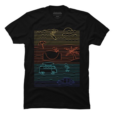 Men's Design By Humans Summer Zone Line By quilimo T-Shirt