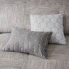 7 Piece Printed Seersucker Comforter Set Grey King - 4 of 4