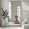 MAYEERTY Aluminum Rectangle Black Full Length Mirror with Stand for Living Room Bedroom - 3 of 4