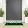 Modern Tropical Mod Flower Garden Black White Looped Vinyl Welcome Mat - Society6 - 2 of 4