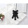 Allegra K Women's Pre-tied Bowknot Pin Solid Color Neckties Elegant Brooch Bow Tie - 4 of 4