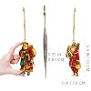 AuldHome Design 6pc Set Vintage Retro Christmas Ornaments; Nostalgic Tree Decorations in Metal Frames - 3 of 4