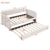 NicBex Twin Size Daybed with Trundle Upholstered Velvet Fabric 79.3" Twin Day Bed with Wooden Frame for Apartment - 2 of 4