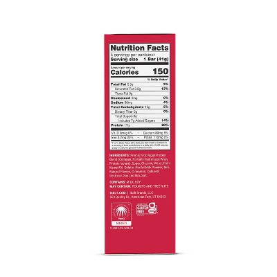 Built Bar Cinnamon Cereal Puff Protein Bars - 17g protein - 5.78oz/4ct