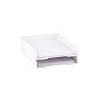 JAM Paper Stackable Paper Trays White Desktop Document Letter & File Organizer Tray Sold - 3 of 4