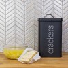 AuldHome Design Rustic Cracker Tin; Square Enamelware Farmhouse Cracker Canister - 2 of 4