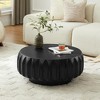 Saman Wood Sculptural Round Coffee Table - 4 of 4