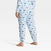 Women's "Tis the Ski-son!" Cozy Knit Holiday Matching Family Pajama Pants - Wondershop™ Blue - 2 of 4