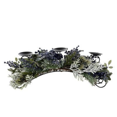 Melrose Frosted Blueberry Centerpiece Candle Holder