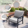 Pellebant Outdoor Deep Seat Cushion Set 24 x 24 Inch Polyester Fabric Patio Furniture Cushions with Removable Cover for Chair Sofa Couch - 3 of 4