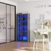 Vlsrka Dining Cabinet Smoked Black Acrylic Door With LED Light - 4 of 4