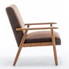 CAVINAS Mid-Century Modern Accent Chair Living Room Chair Armchair Comfy Chair Lounge Chair with Soild Wood - 2 of 4