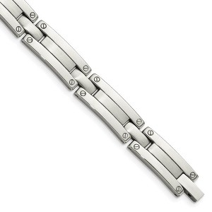 Black Bow Jewelry Men's 8.5mm Stainless Steel Multi Finish Bracelet, 8.5 Inch - 1 of 4