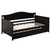 Twim Size Wooden Daybed with Trundle for Bedroom, Living Room - 4 of 4