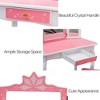 Whizmax 2-in-1 Kids Vanity, Wooden Princess Makeup Desk Dressing Table, Pretend Play Vanity Set for Kids - 4 of 4